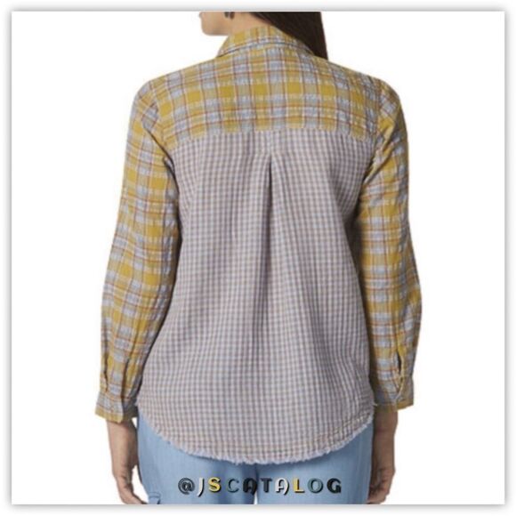 Plaid Long-Sleeved Boyfriend Button-down Shirt - Picture 2 of 4